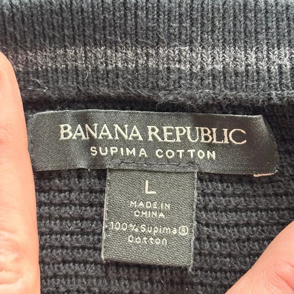Banana Republic Mens Crewneck Sweater Large Supima Cotton Old Money Preppy 19979